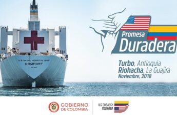 Colombia Announces Arrival of Hospital Ship USNS Comfort