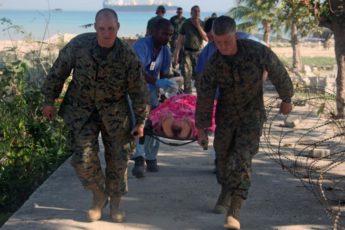 U.S. Navy, Marine Corps Team Helps Coordinate Help In Carrefour