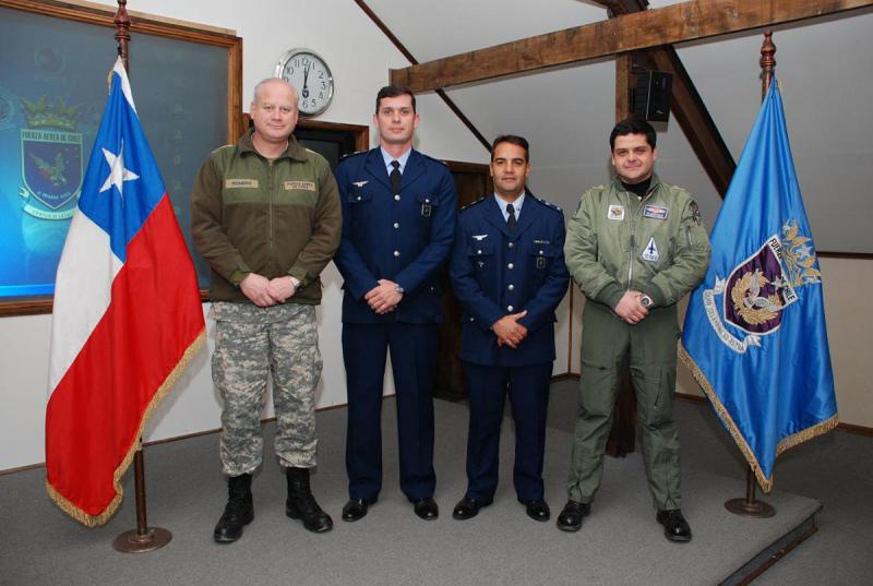 Officers from the Chilean and Brazilian Air Forces in Professional Exchange