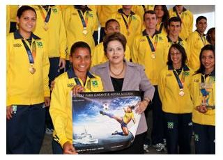 Brazilian President Welcomed Military World Games Medal Winners