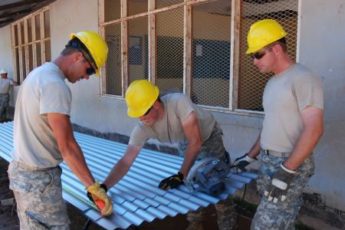 U.S. National Guard Officers Help Renovate School in Suriname