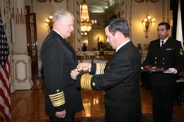 U.S. Chief of Naval Operations Is Decorated by Commander-in-Chief of Chilean Navy
