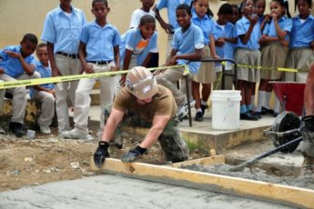 Dominicans Work with Seabees on Community Project