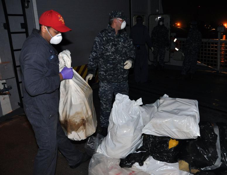 Tons of Marijuana and Cocaine Offloaded at Mayport