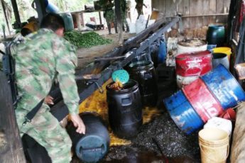 Colombia Reports Destruction of Drug Labs and Capture of Criminals 
