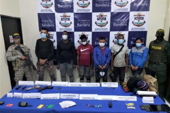 Armada de Colombia captura a 6 integrantes del Clan del Golfo
