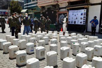 Bolívia apreende quase 453 toneladas de drogas nos últimos 11 meses