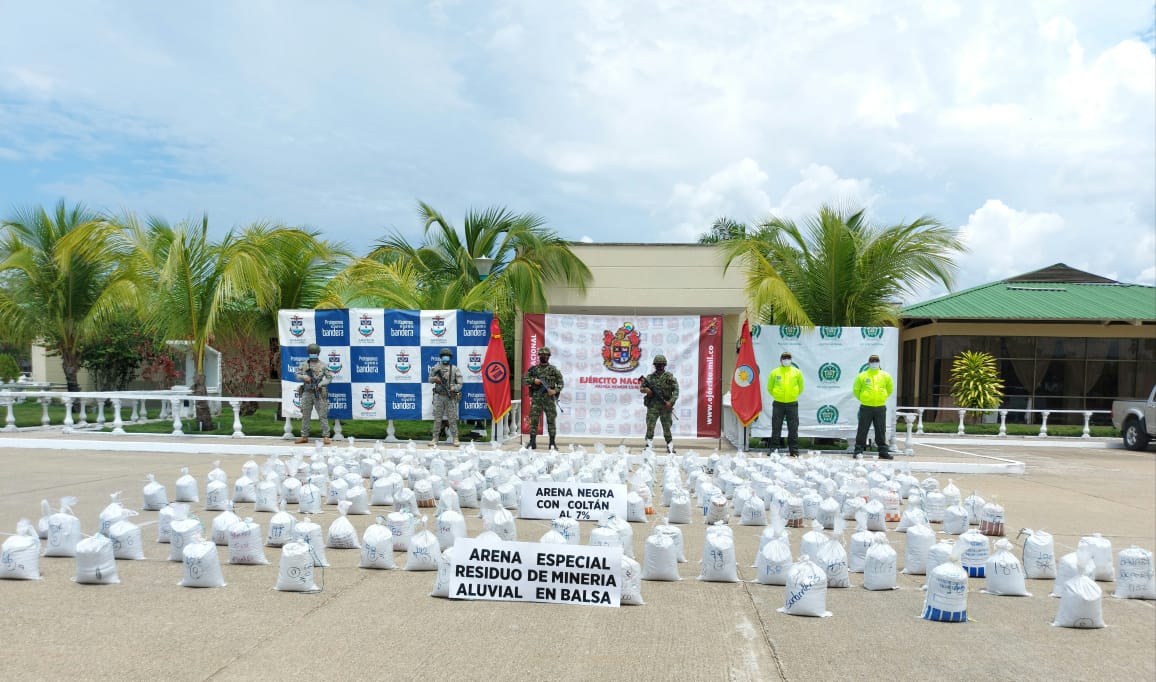 Exército da Colômbia apreende quase 6 toneladas de coltan