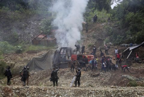 Colombia Police, Military Raid Illegal Gold Mining Operation