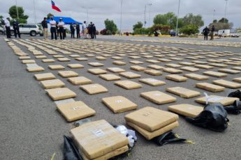 Forças chilenas apreendem 1,4 tonelada de maconha proveniente da Colômbia
