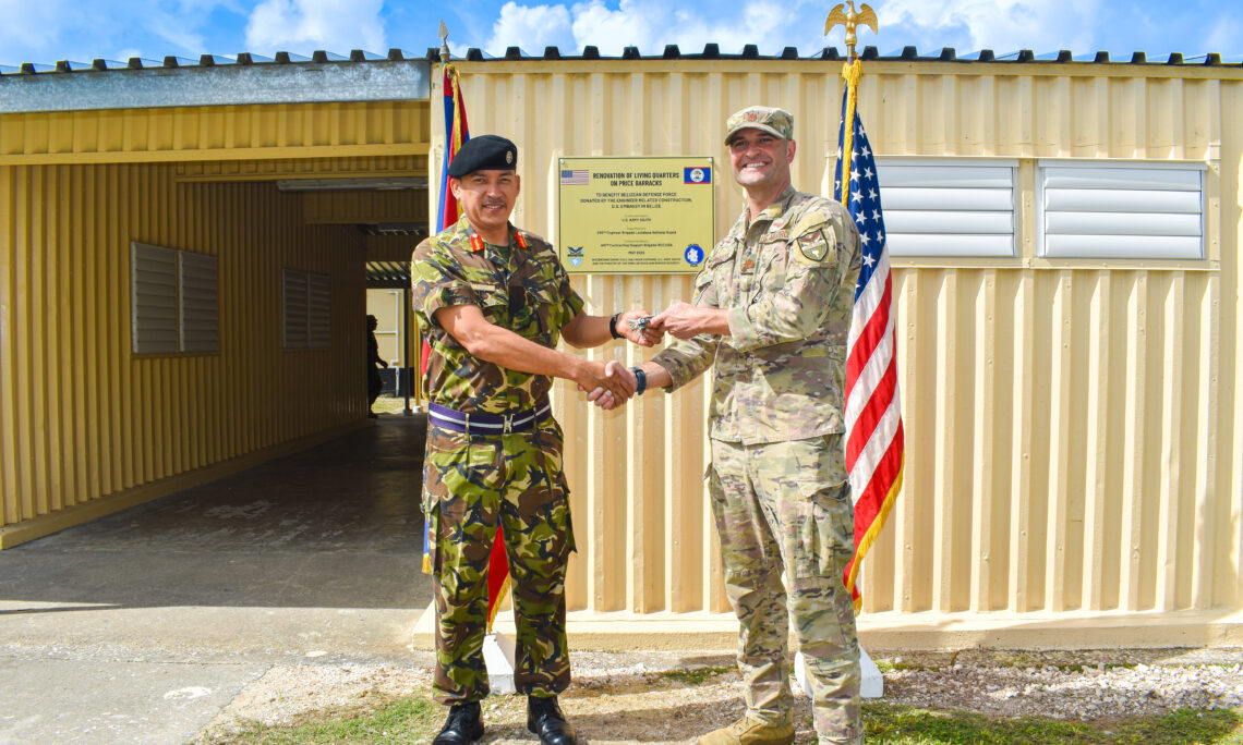 US Southern Command Funds Renovations at Belize Defence Force Housing Quarters