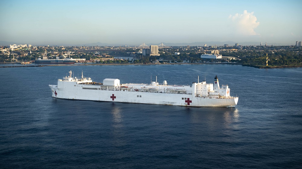 El buque hospital USNS Comfort de la Marina de los EE. UU. se desplegará en América Central y la región del Caribe