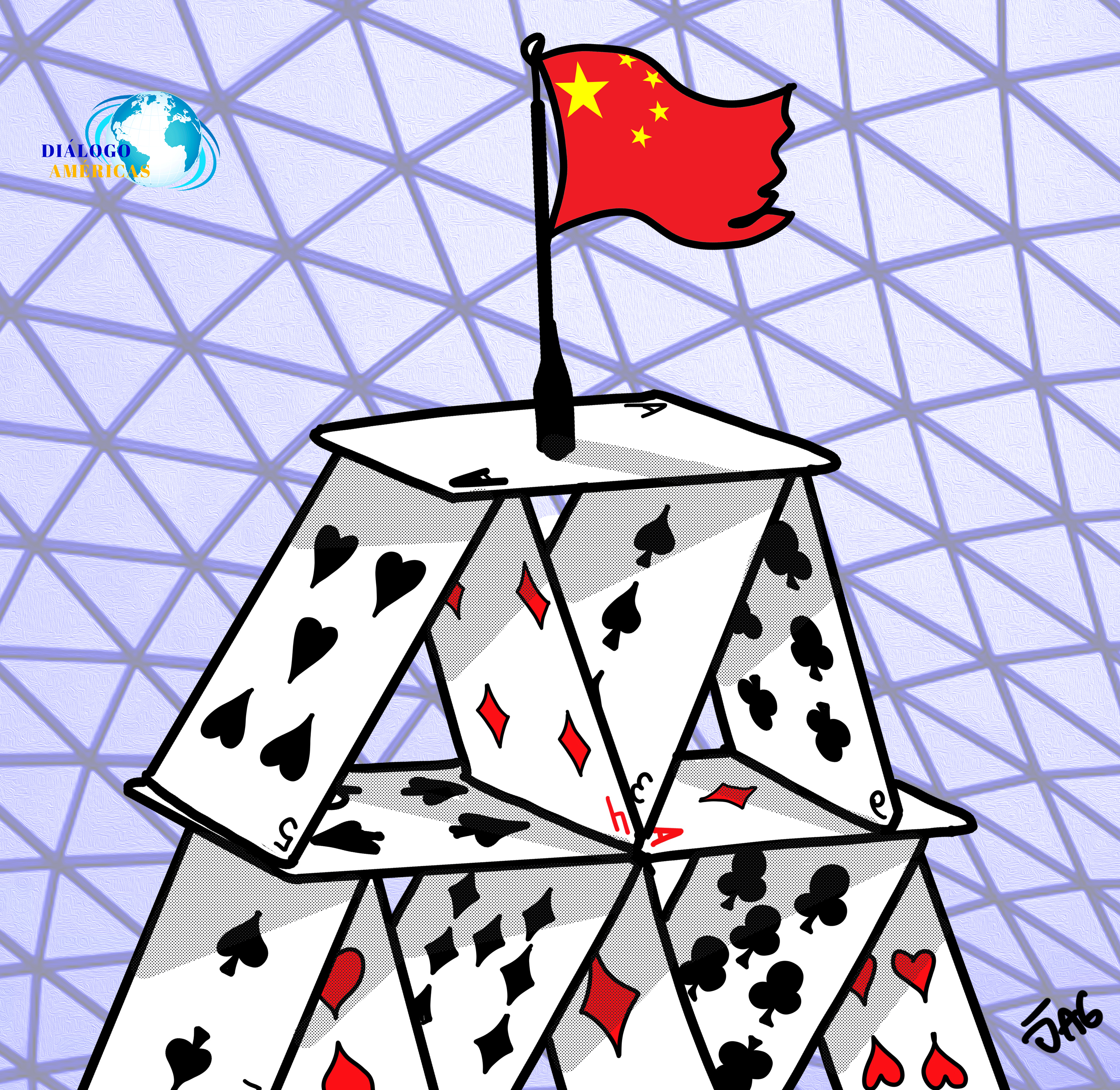 O castelo de cartas da China