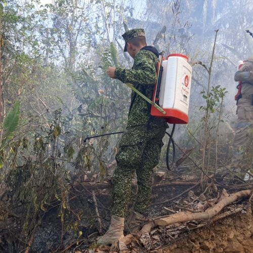 Colombian Military Forces, Partner Nations Put Interoperability to the Test to Fight Forest Fires