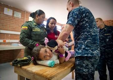 Continuing Promise 2017: The medical site in Mayapo, Colombia, on March 25, 2017 is part of the training mission to help strengthen regional partnerships while improving the lives of thousands in Guatemala, Honduras, and Colombia. From January to April 2017, U.S. military, medical, and construction personnel, as well as private aid organizations worked with host nation counterparts to provide health care and community assistance projects in each nation as part of the Continuing Promise mission. (Photo: U.S. Navy Mass Communication Specialist Second Class Shamira Purifoy)