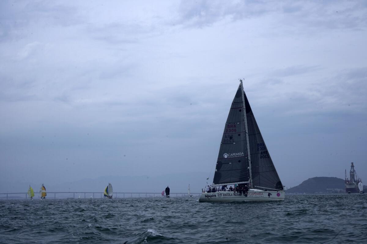 The Naval School Regatta offers an opportunity for sailboats of various classes to participate. (Photo: Brazilian Navy Senior Chief Petty Officer Simone Soares)