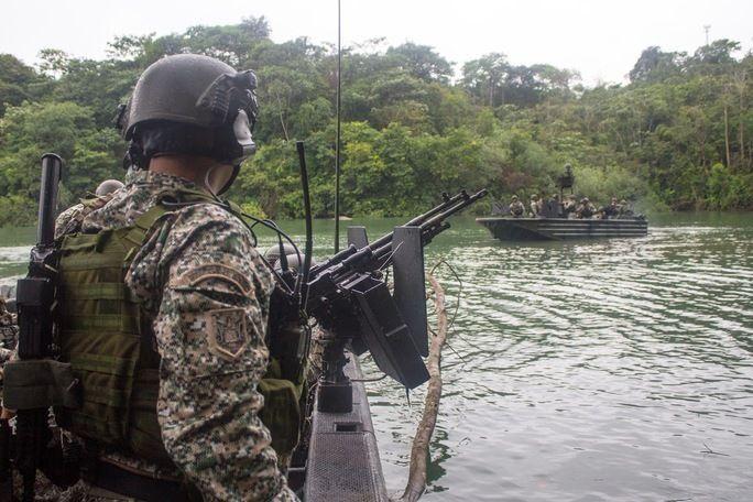 The Marine Corps undertakes amphibious, water, land, coastal defense, and special operations missions throughout the nation’s 15,400 kilometers of navigable rivers. (Photo: Armada Nacional de Colombia)