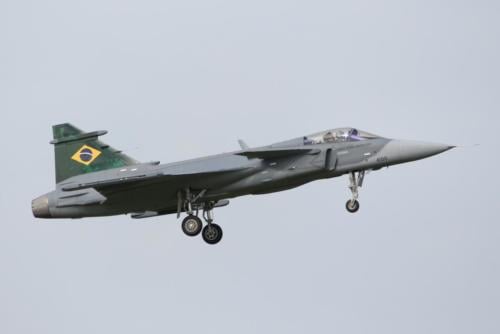 El primer F-39E Gripen FAB-4100 llegó a Brasil en 2020, y es empleado como avión de desarrollo, prueba, e integración de sistemas, en preparación para futuras entregas de cazas. (Foto: Guilherme Wiltgen)