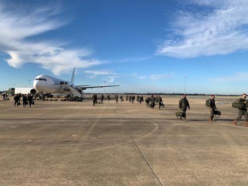 Paratroopers from the Brazilian Army arrive at Fort Polk Joint Readiness Training Center on January 5, 2021, to join the 82nd Airborne Division for Rotation 21-04. (Photo: Sergeant Dotson)
