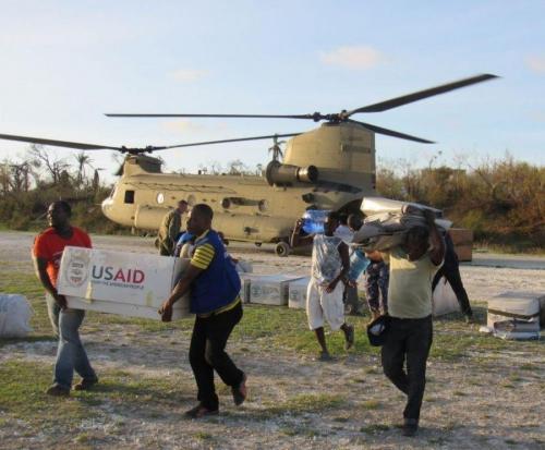Service members from Joint Task Force Matthew and representatives from the United States Agency of International Development delivered relief supplies to areas afftcted by Hurricane Matthew to Jeremie, Haiti, Oct. 7, 2016. (Photo: Capt. Tyler Hopkins/U.S. Marine Corps Forces, South)